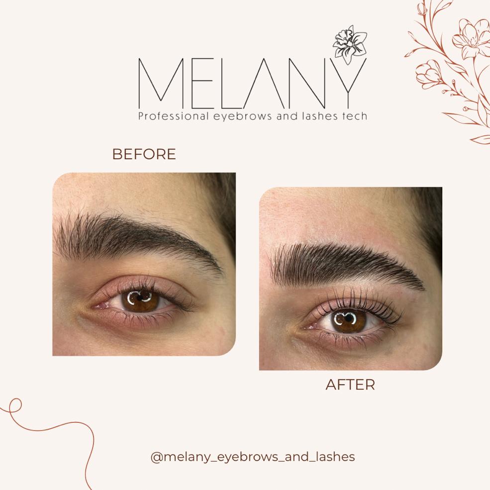 Melany eyebrows and eyelashes 